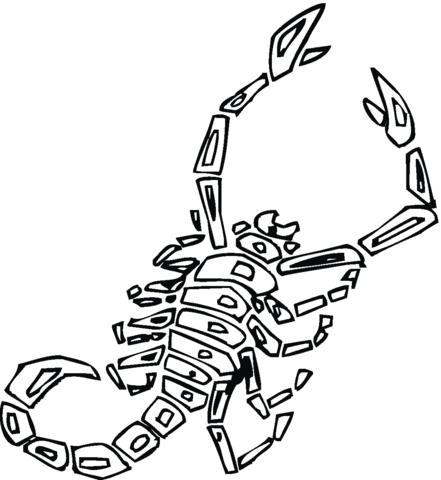 Scorpion 3 Coloring Page